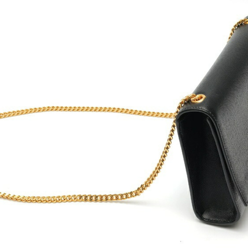 Saint Laurent Kate Medium Chain Shoulder Bag 364021 Grain de Poudre Leather B... - Picture 2 of 7